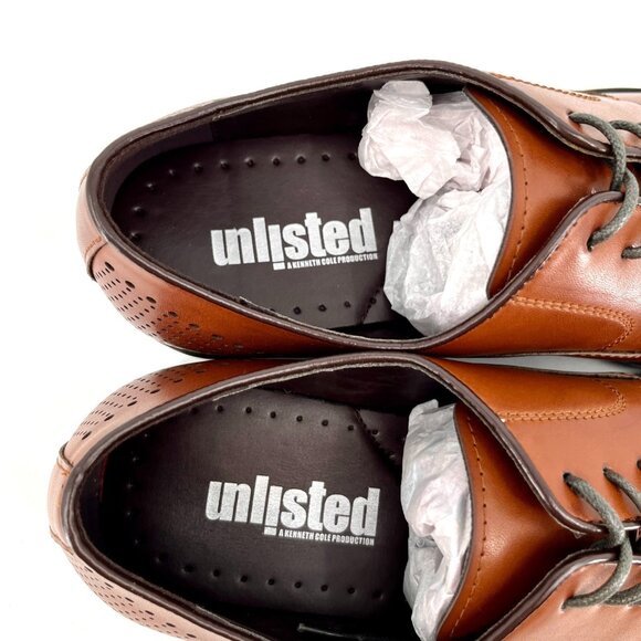 Unlisted by Kenneth Cole Men\'s Lesson Plan Oxfords - Cognac - Size 7M